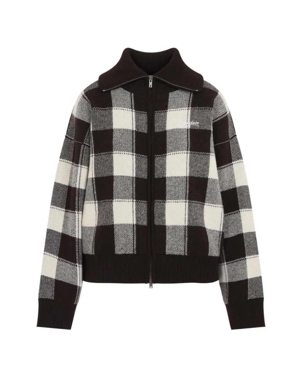 Golden Goose Deluxe Brand Black Rachelle Plaid Check Wool Cardigan