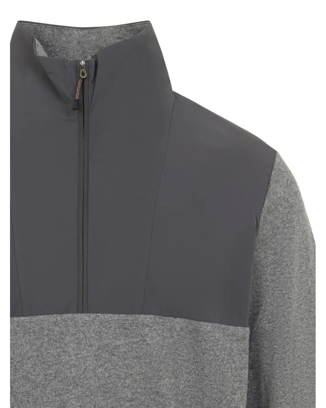 Sease Gray Half-Zip Jacket for men