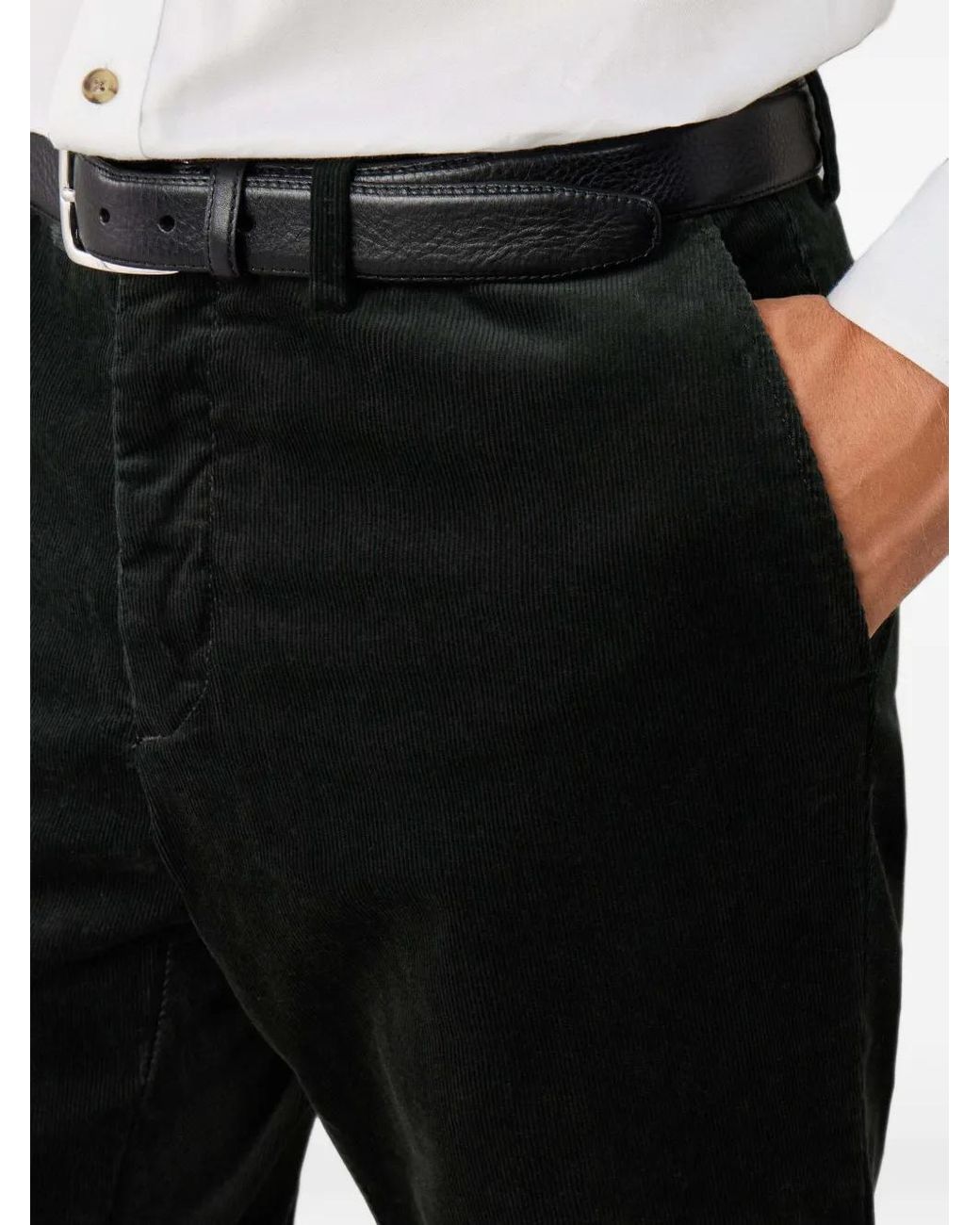 Hackett Black Kensington Corduroy Trousers for men