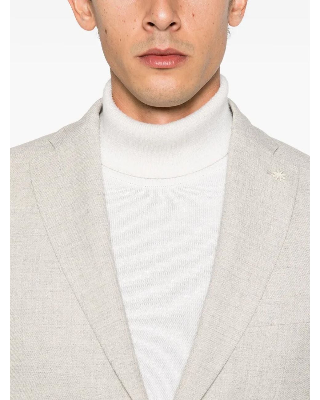 Blazer De Tejido Diagonal Manuel Ritz de hombre de color White