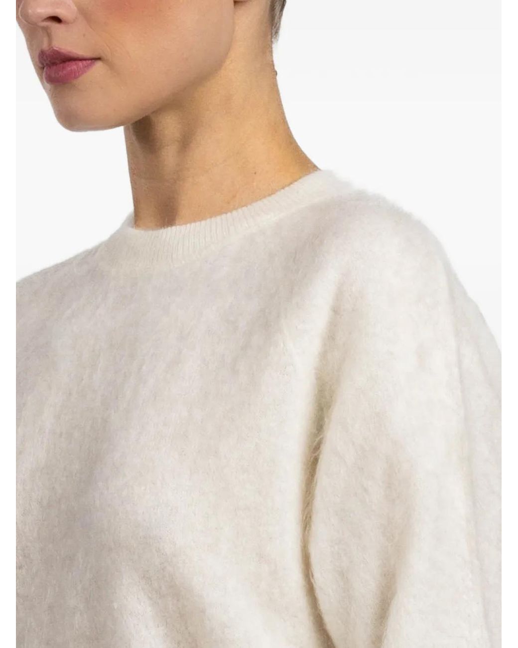 Autumn Cashmere Natural Kurzärmeliger Pullover