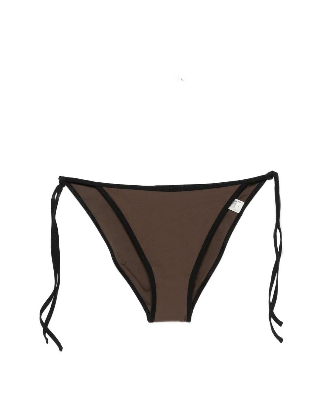 Totême Brown Stripe Tie Bikini Bottoms