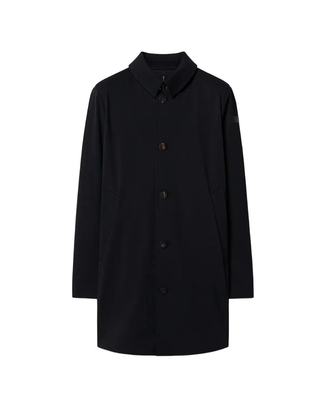Rrd Black Button-Fastening Collared Jacket for men