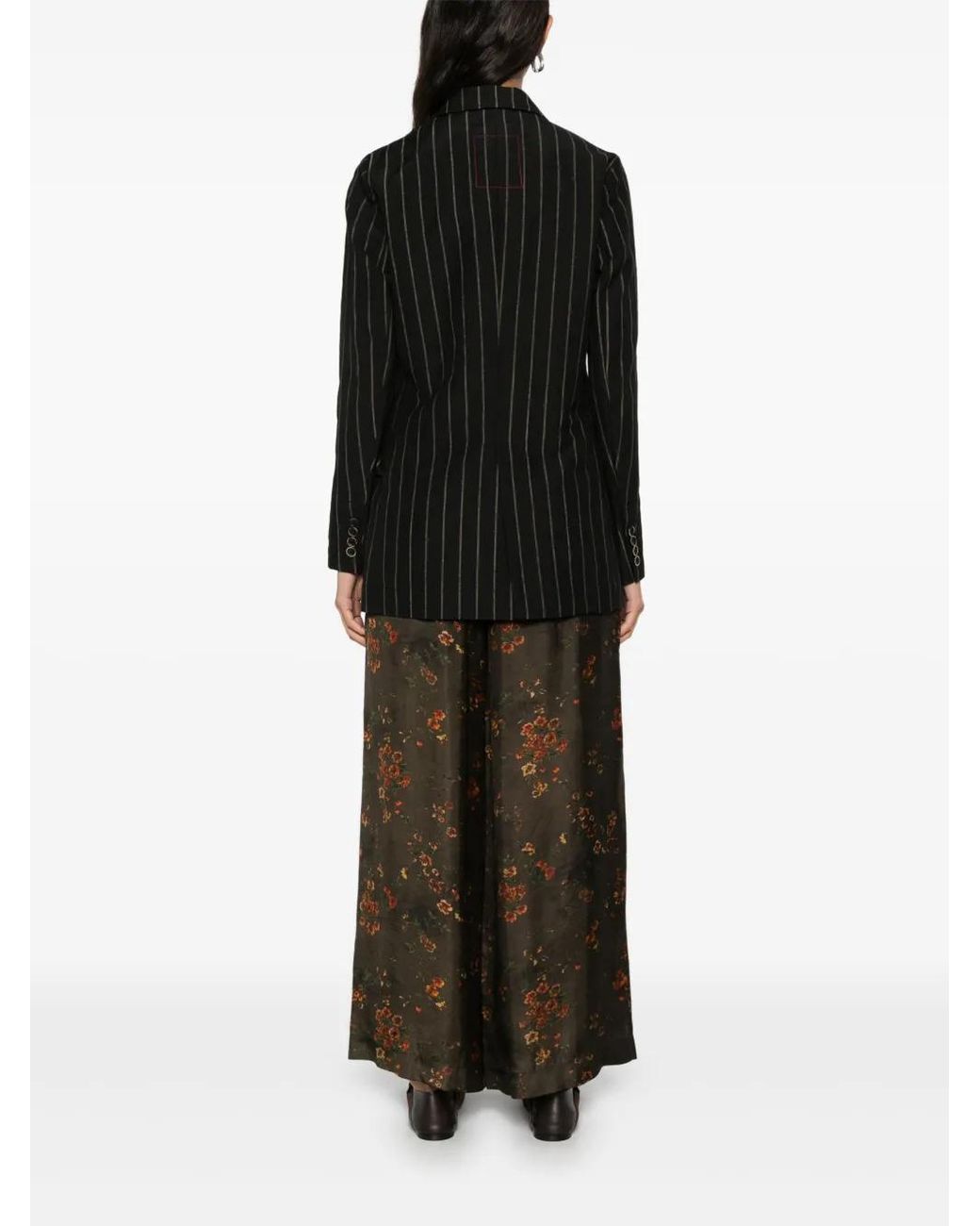 Blazer À Rayures Uma Wang en coloris Black