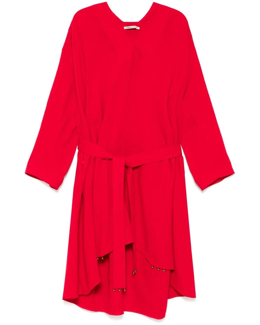 Samuel Guì Yang Red V-Neck Dress
