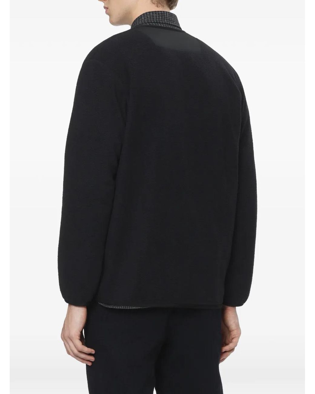 Comme des Garçons Black Contrast-Trim Fleece-Texture Cardigan for men