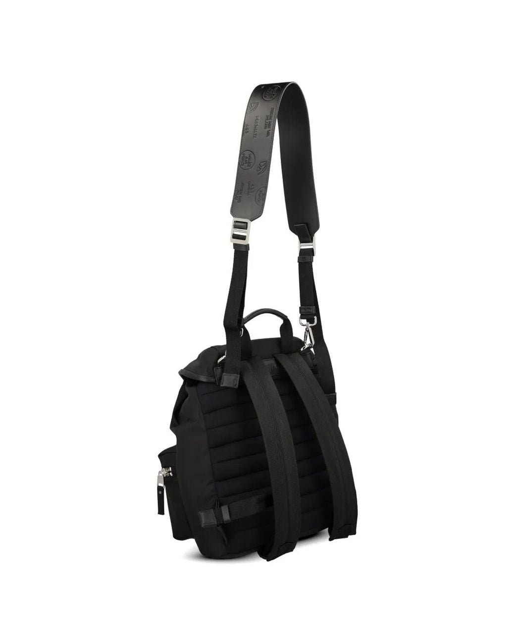 Premiata Black Buckled Backpack for men