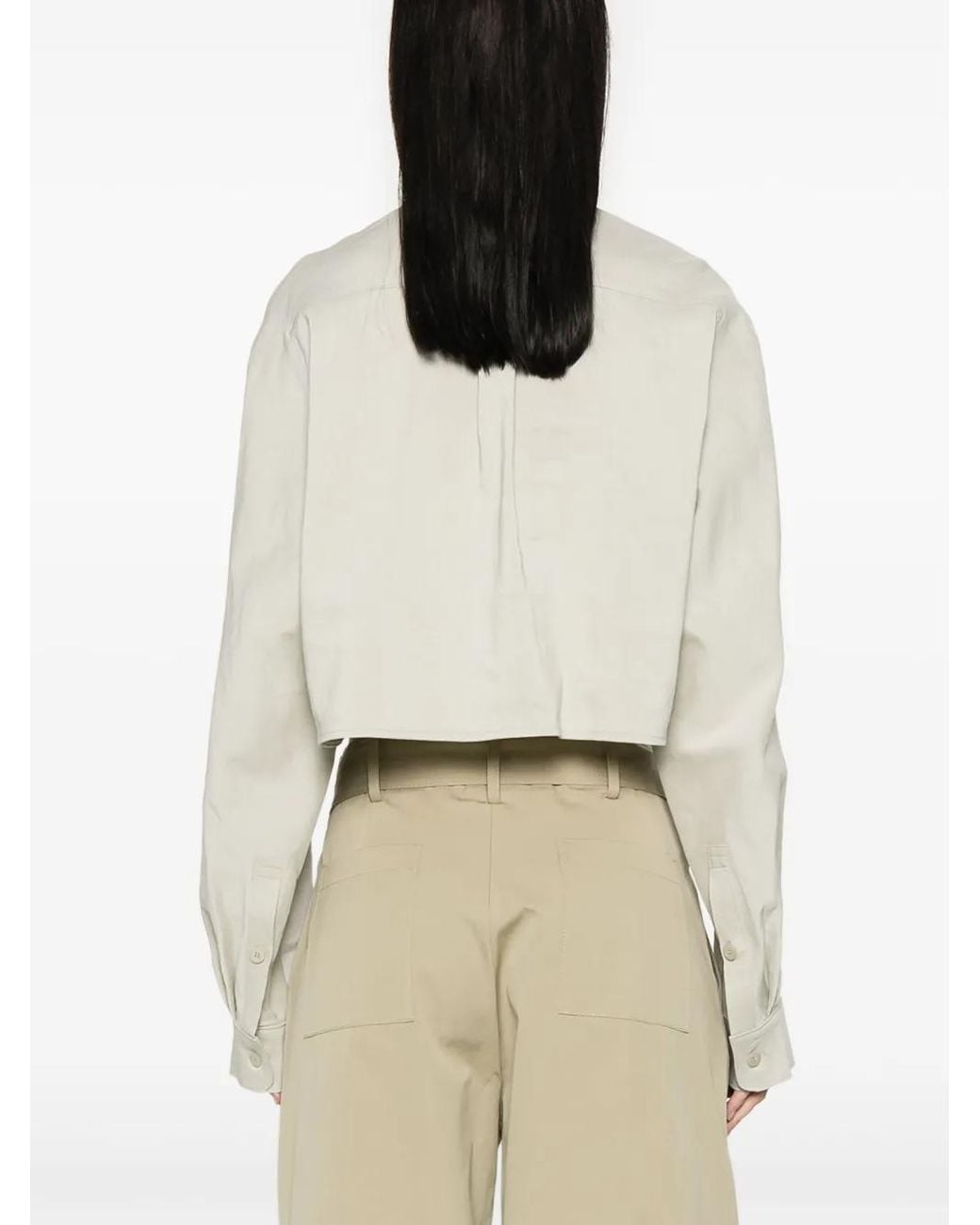 Low Classic White Pocket Cropped Shirt