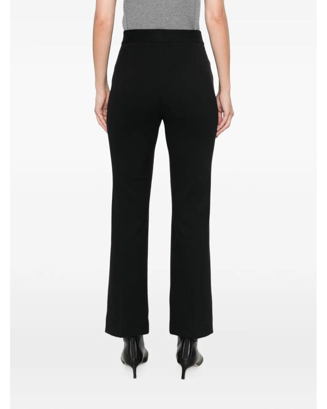 Emme Black High-Waisted Flared Trousers