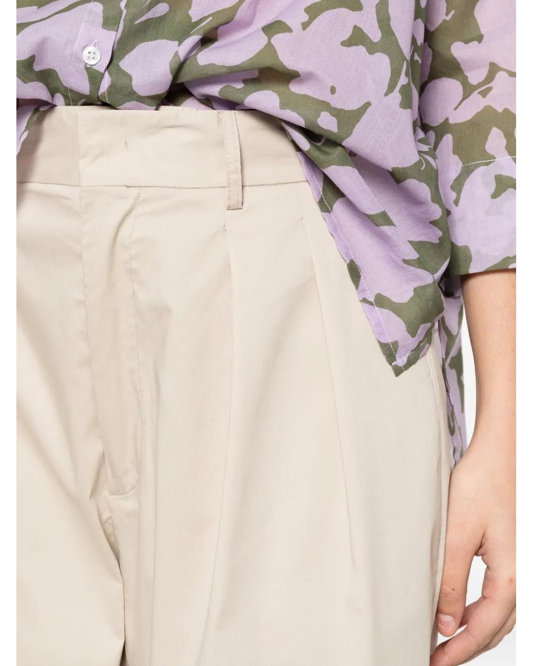 Liviana Conti White Pleated Trousers