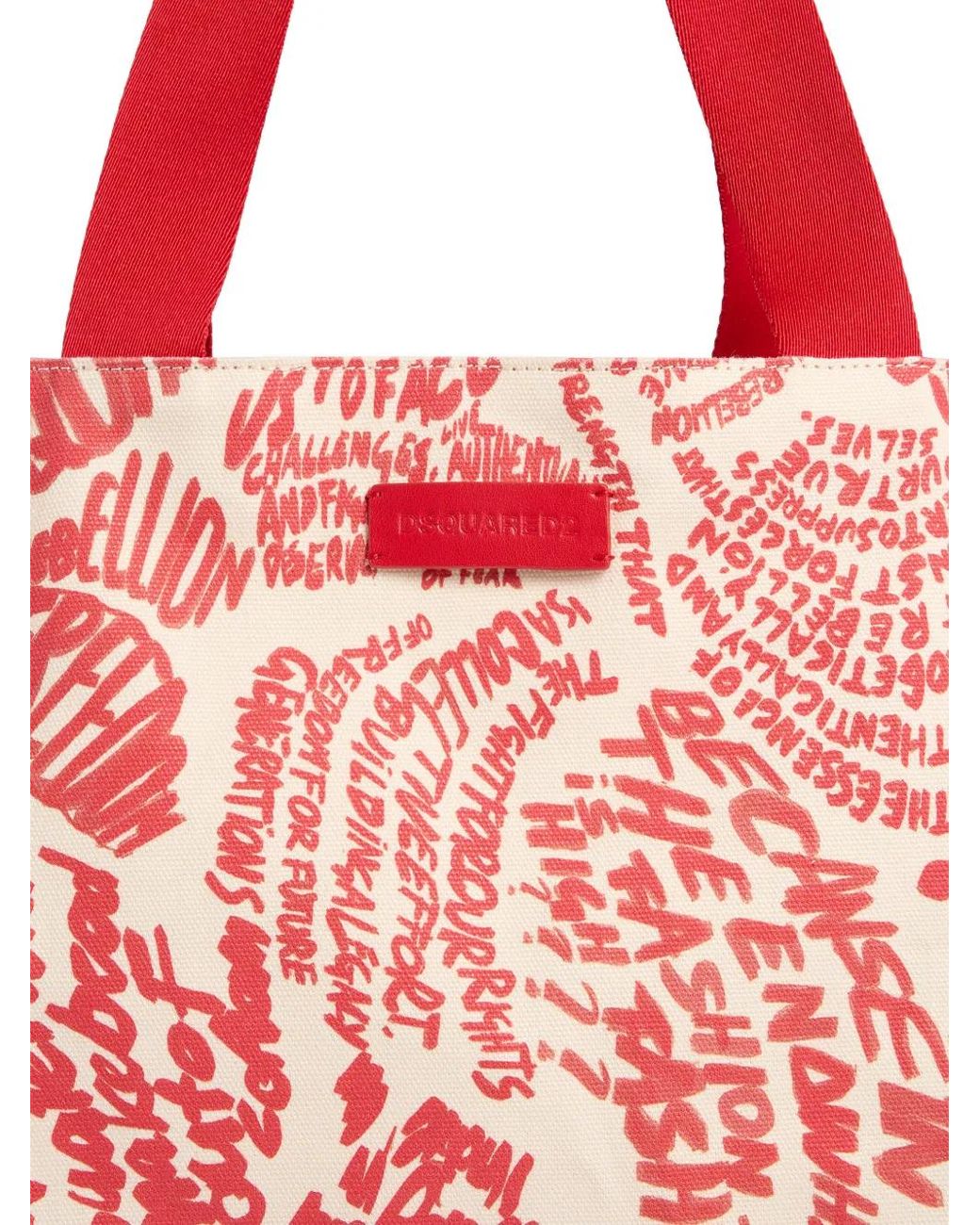 DSquared² Pink Rebel Hibiscus Tote Bag