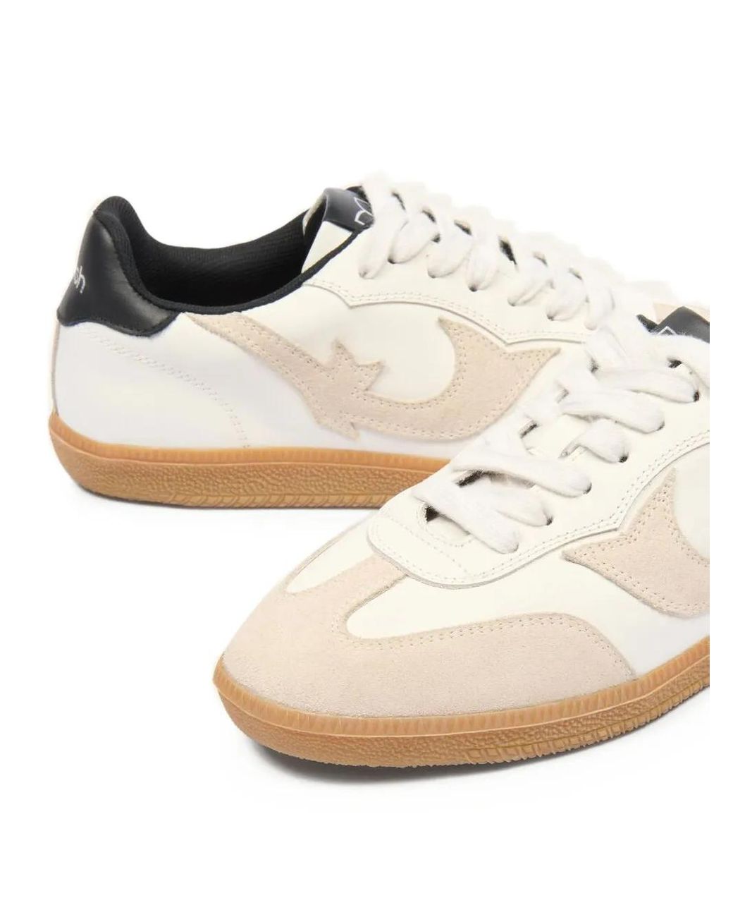 Ba&sh White Crew Suede Sneakers