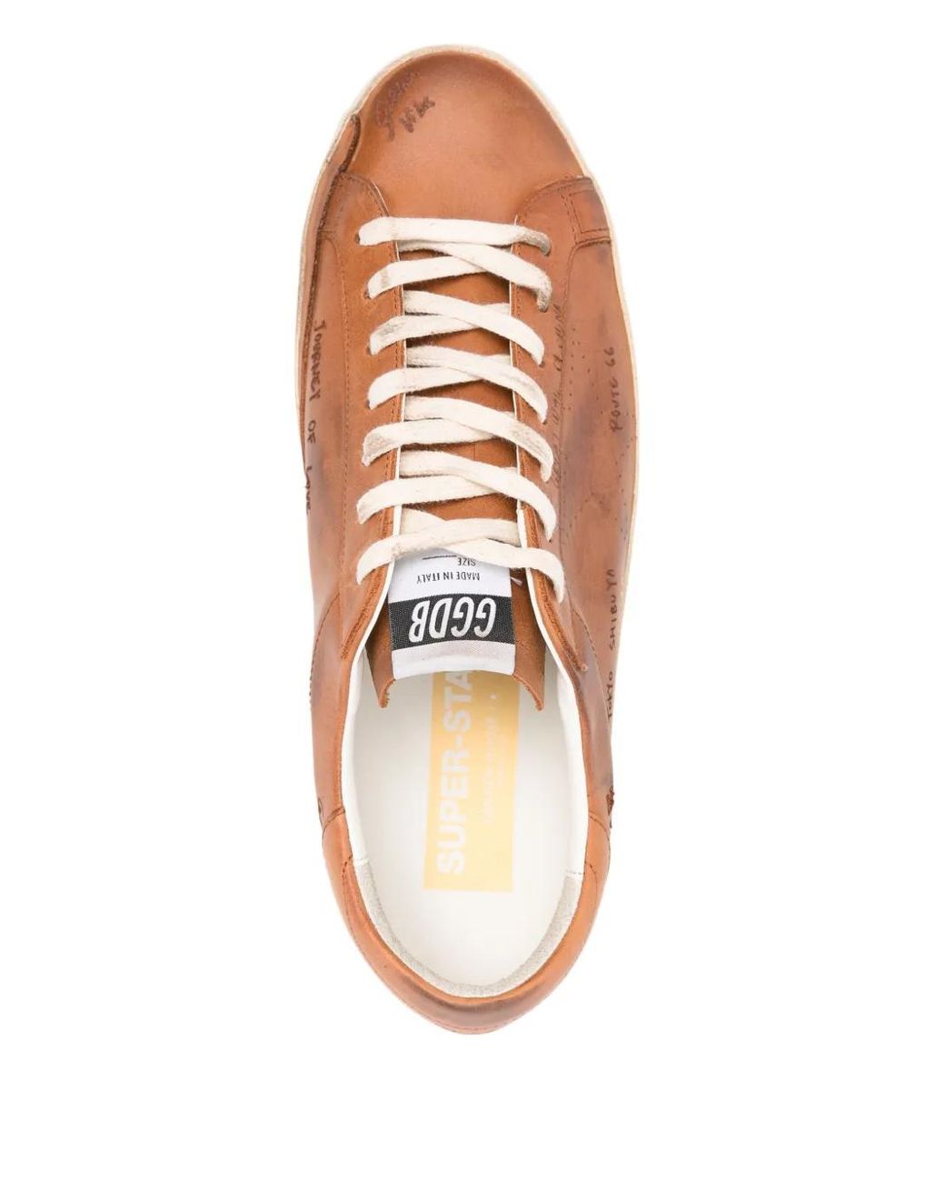 Golden Goose Deluxe Brand Pink Super Star Leather Upper With Jorney Print Forated Star S for men