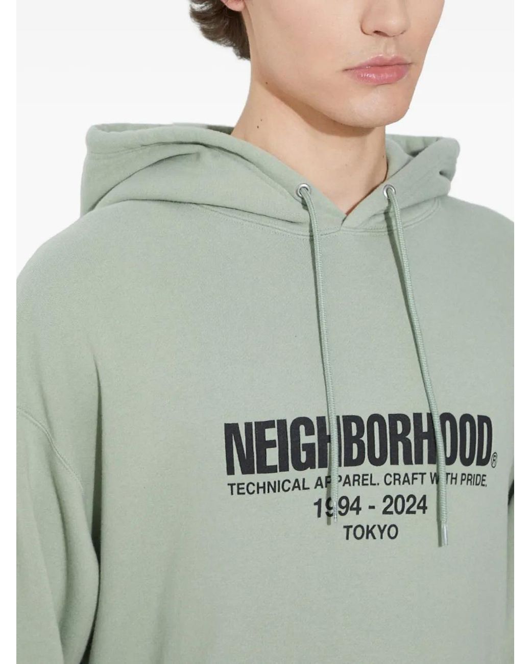 Neighborhood Green Logo-Print Hoodie for men