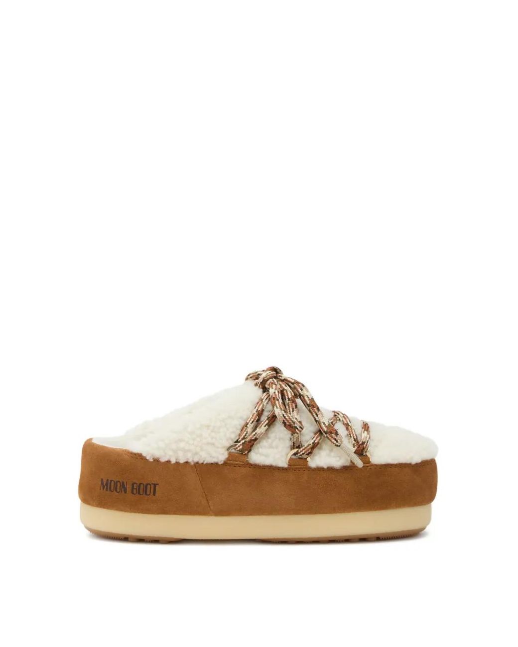 Moon Boot White Evx Mules Aus Shearling