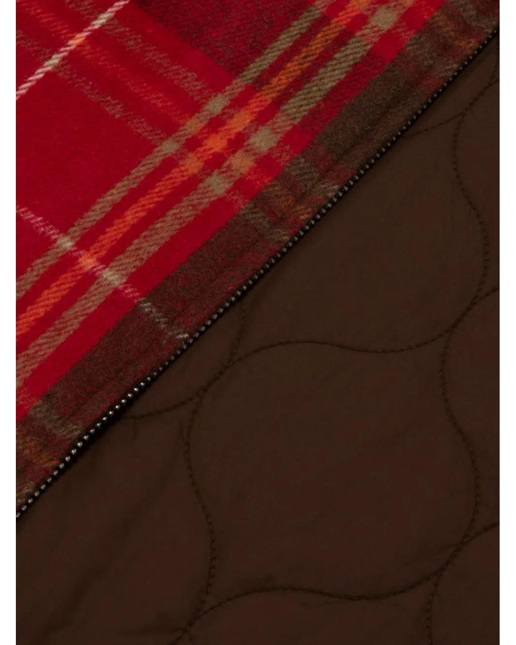 Aape By A Bathing Ape Red Plaid Zip Jacket for men