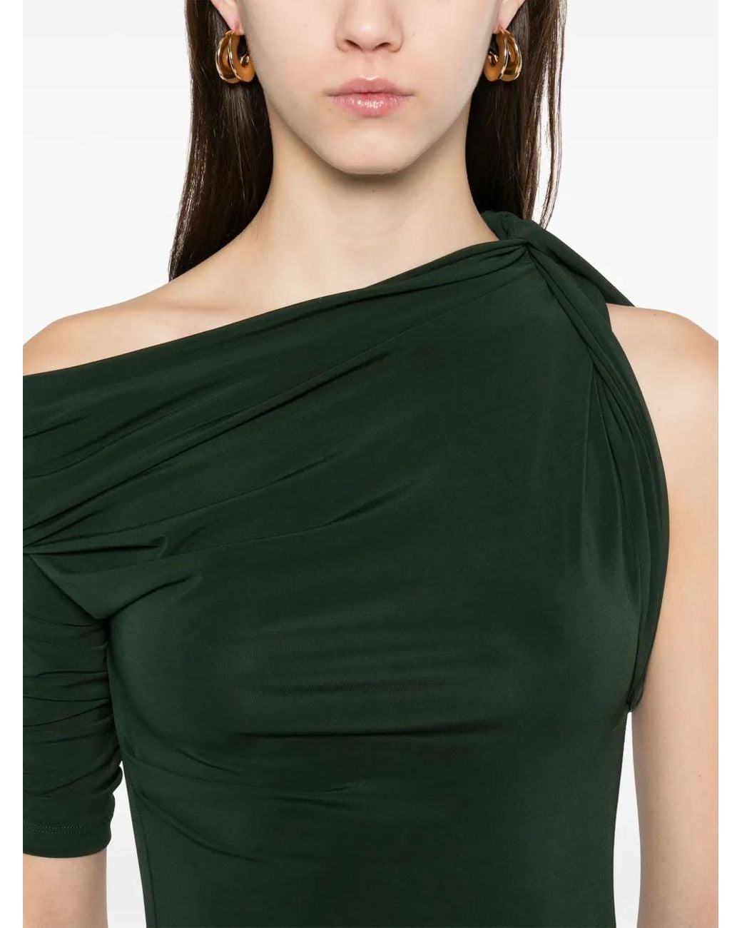 Jacquemus Green La Mini Robe Drapeado