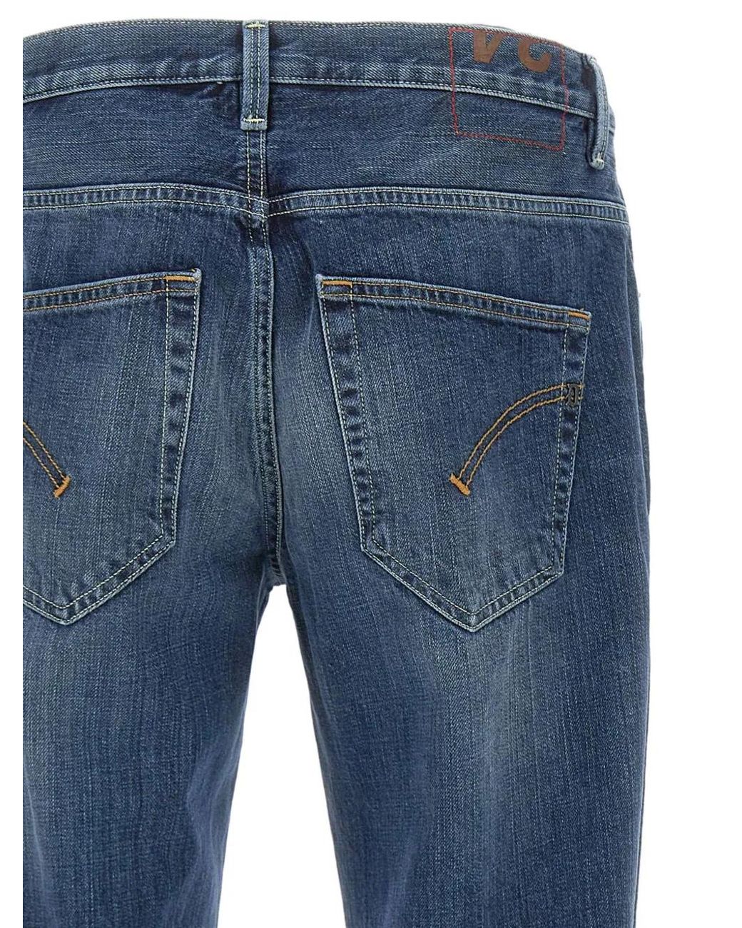 Dondup Blue Brighton Tapered Jeans for men