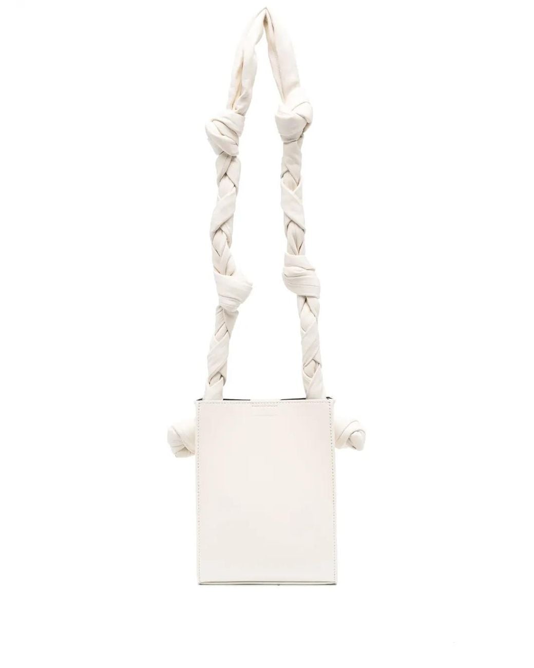 Borsa A Spalla Tangle di Jil Sander in White