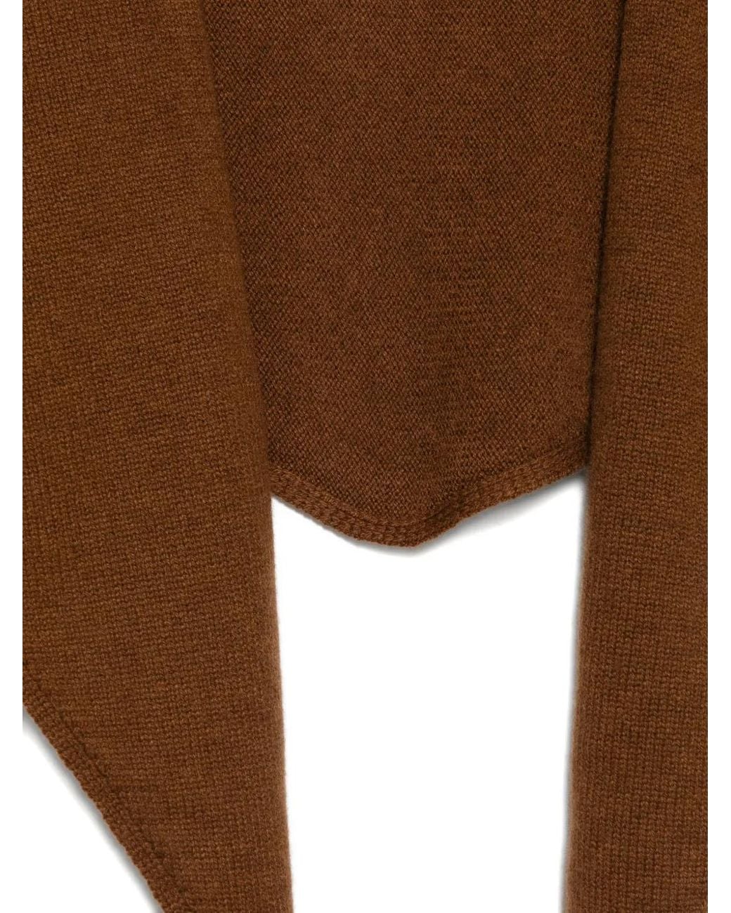 Be You Brown Fine-Knit Triangular Scarf