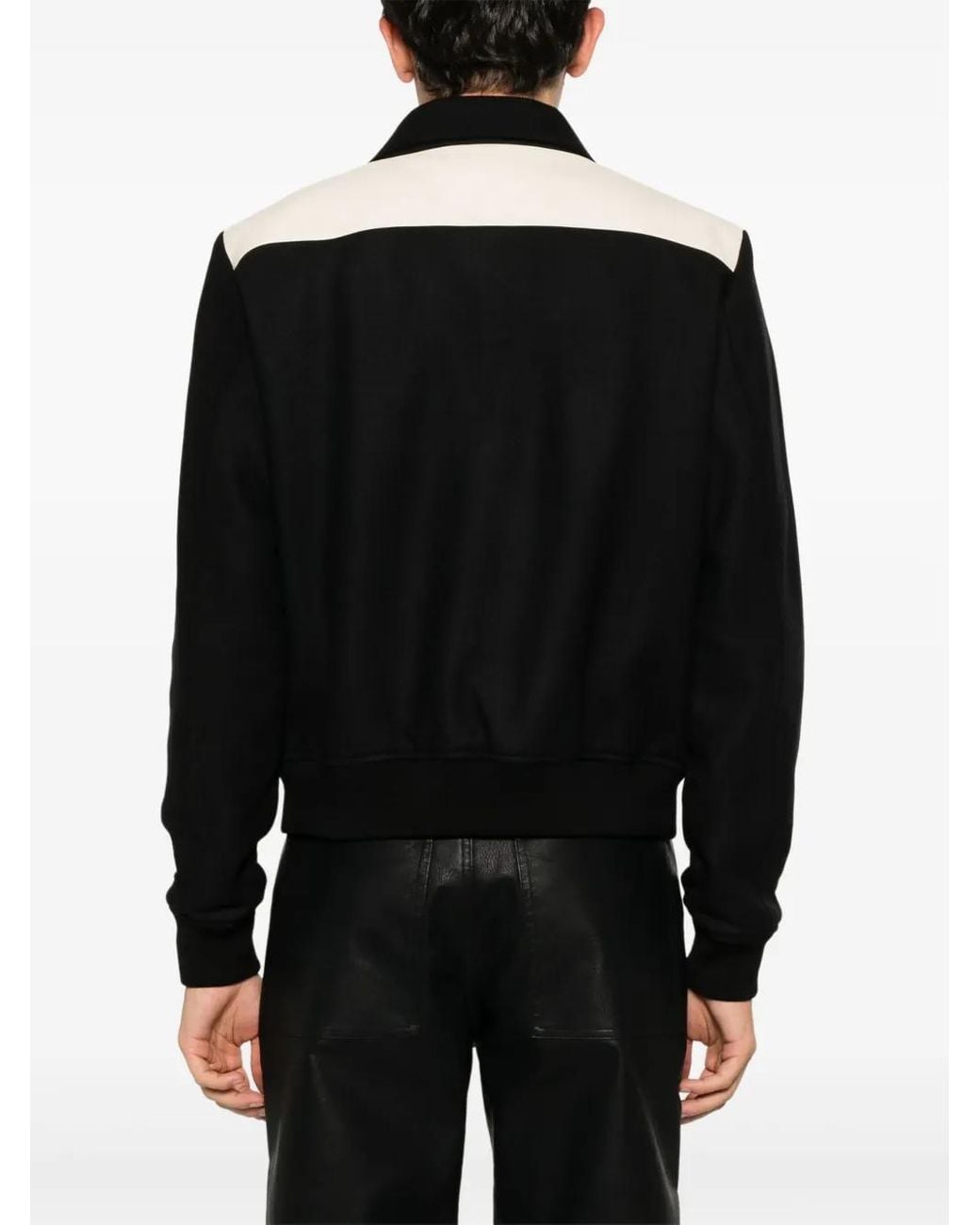 Amiri Black Wool Blend Bomber Jacket for men