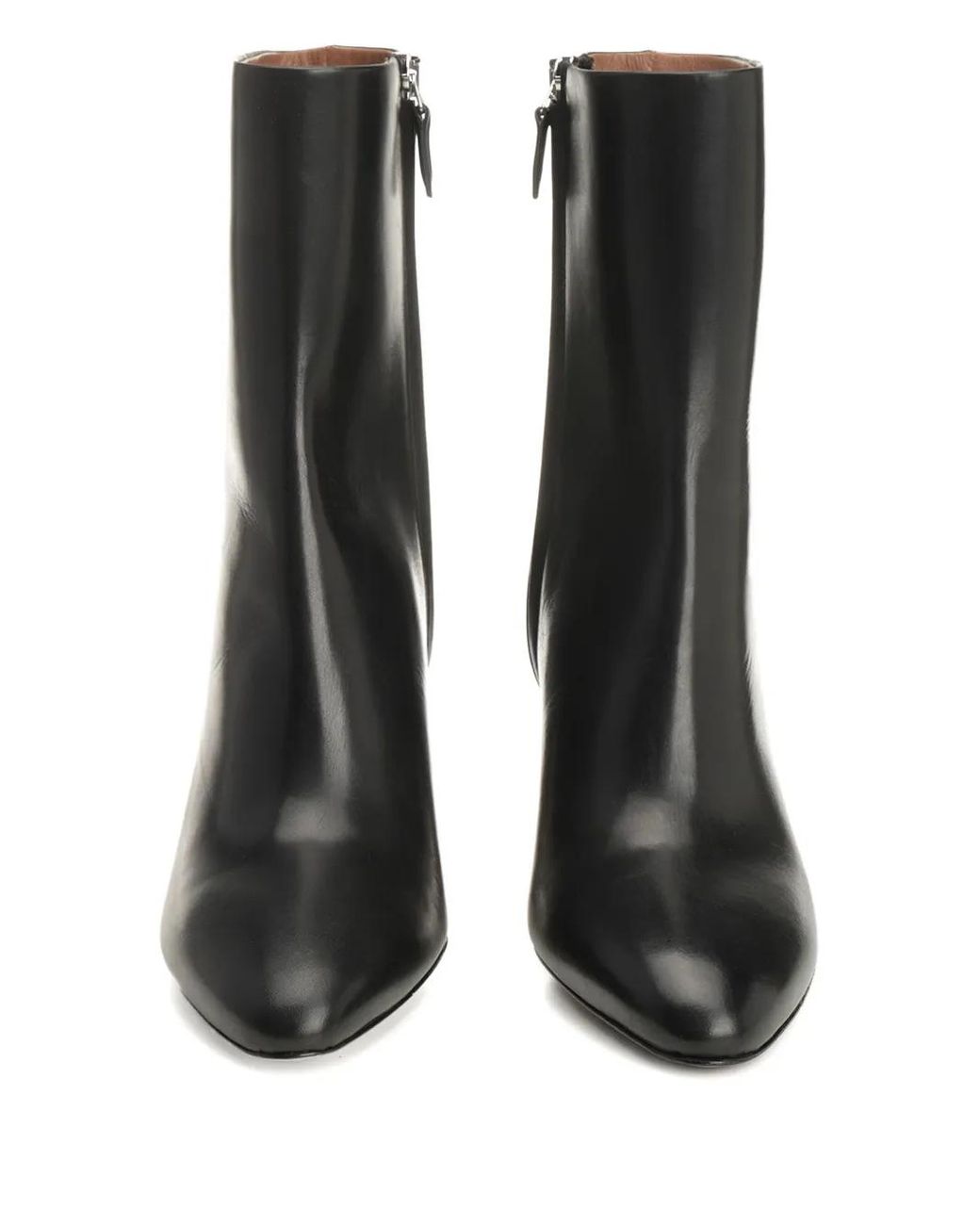 Paris Texas Black Leather Ankle Boots