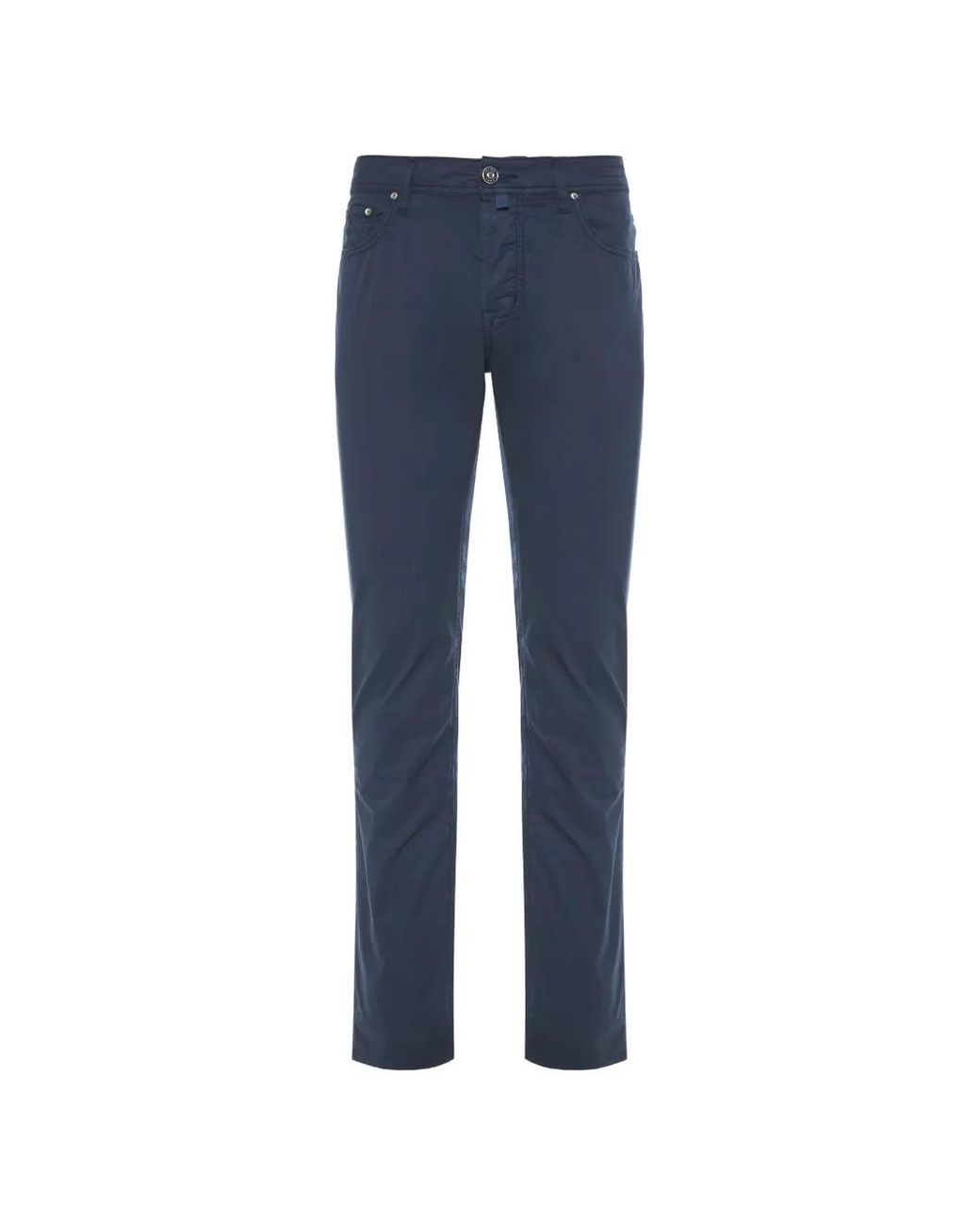Jacob Cohen Blue Buttoned Trousers for men