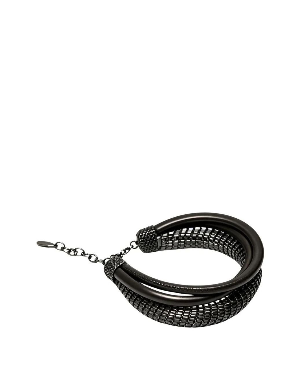Brunello Cucinelli Black Monili-Embellished Layered Bracelet
