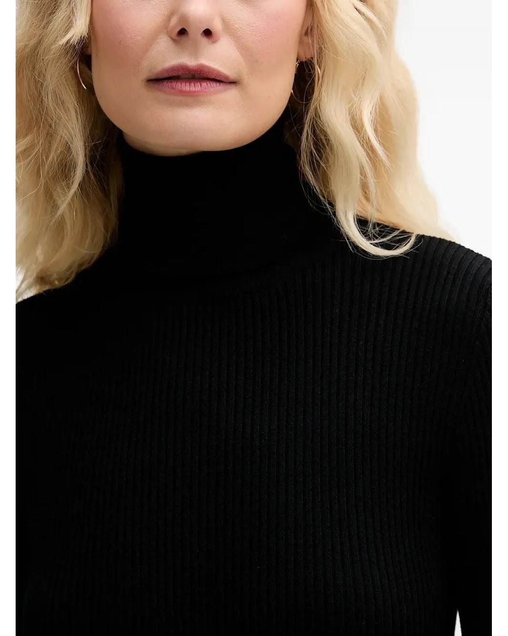 Aniye By Black Plum Feather-Trim Turtleneck Sweater