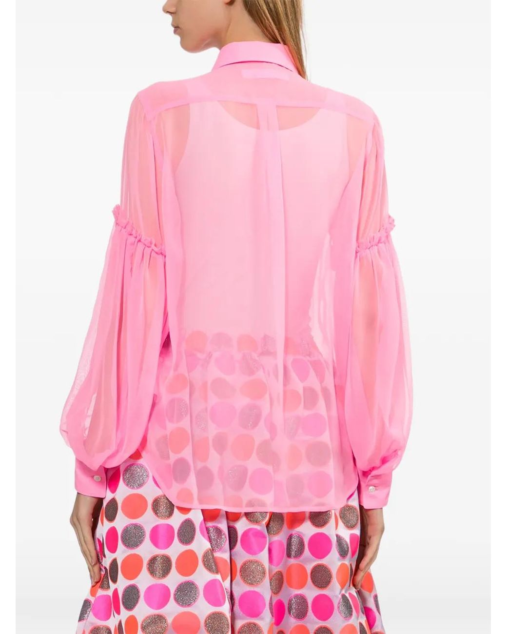 Comme des Garçons Pink Ruffled Shirt