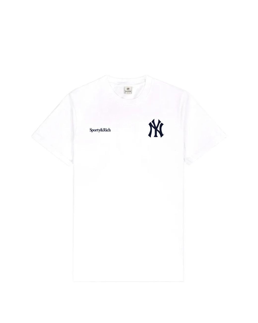 Sporty & Rich White Logo-Detail Crew-Neck T-Shirt for men