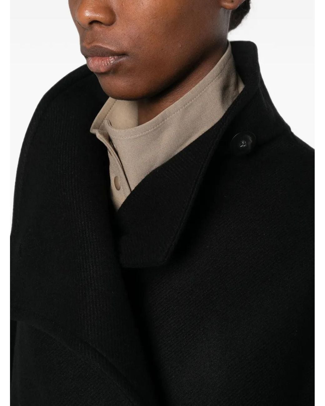 Joseph Black Isaia Double-Breasted Coat