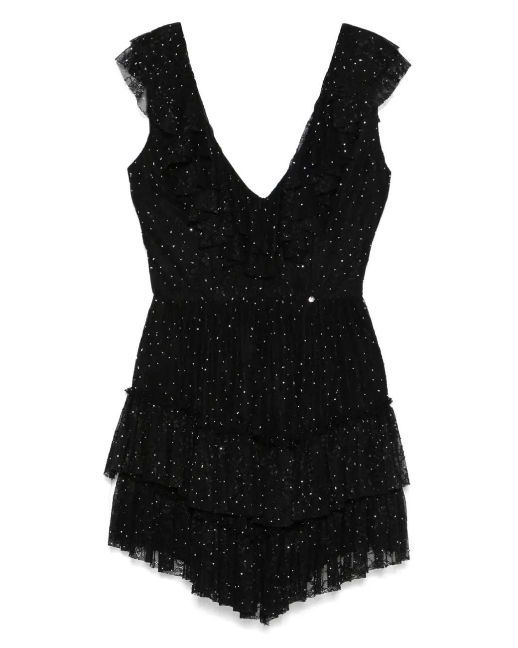 Nissa Black Lace Mini Dress