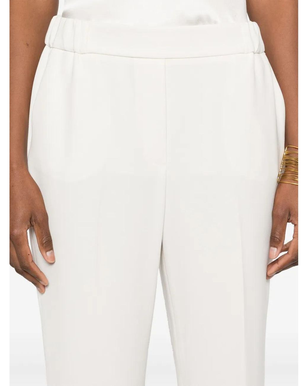Antonelli White Tapered Trousers