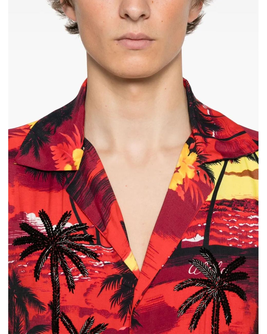 P.A.R.O.S.H. Red Printed Shirt