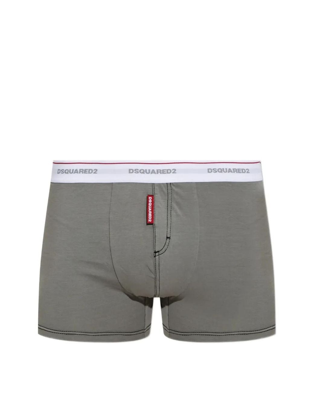 DSquared² Gray Cotton Boxers With Logo for men