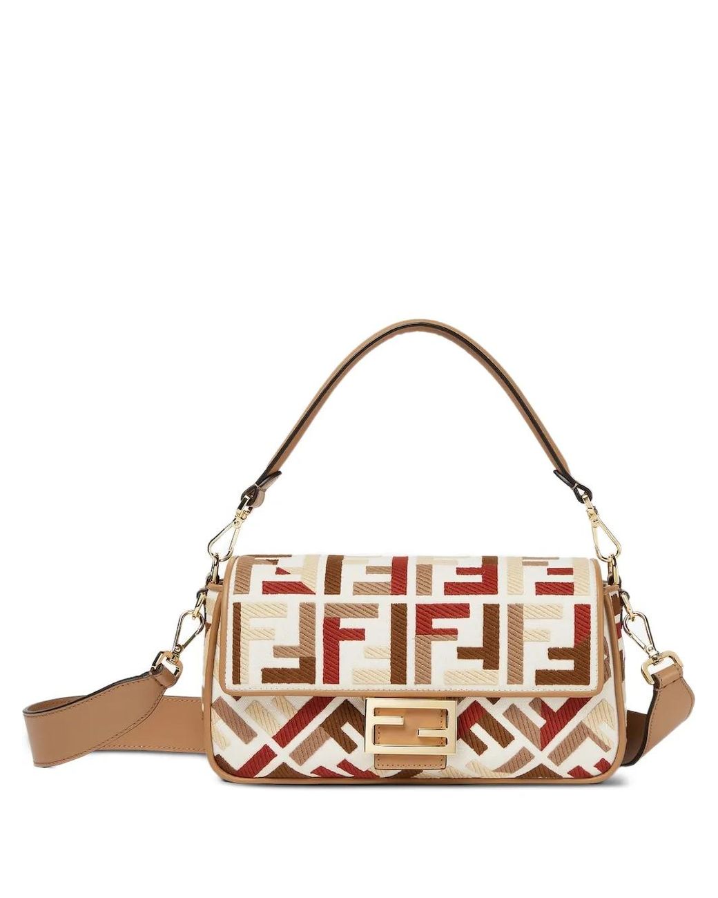 Fendi Metallic Baguette Shoulder Bag