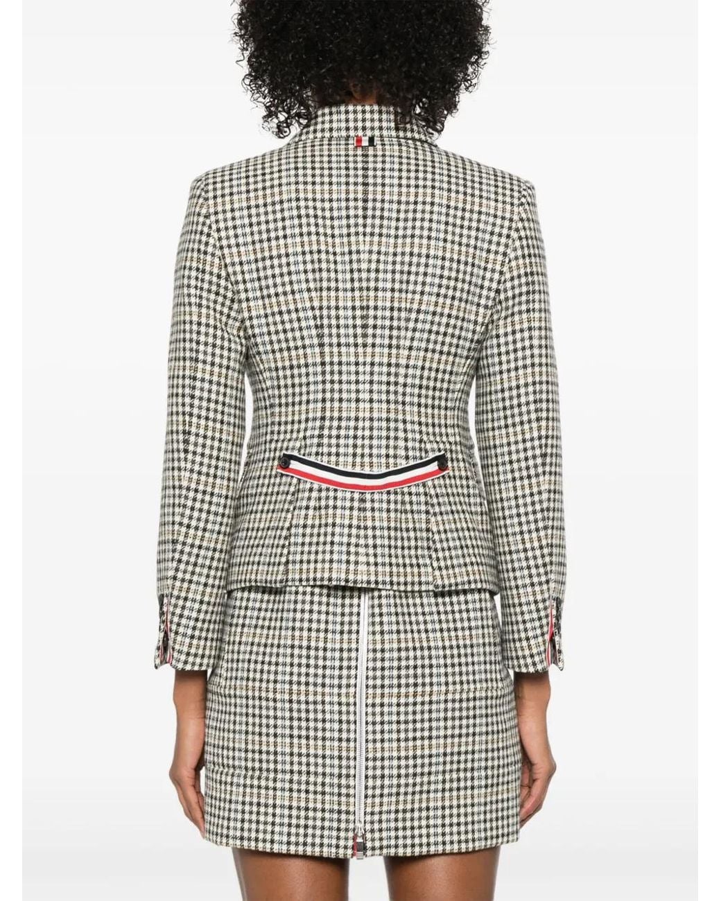 Giacca A Quadri di Thom Browne in White