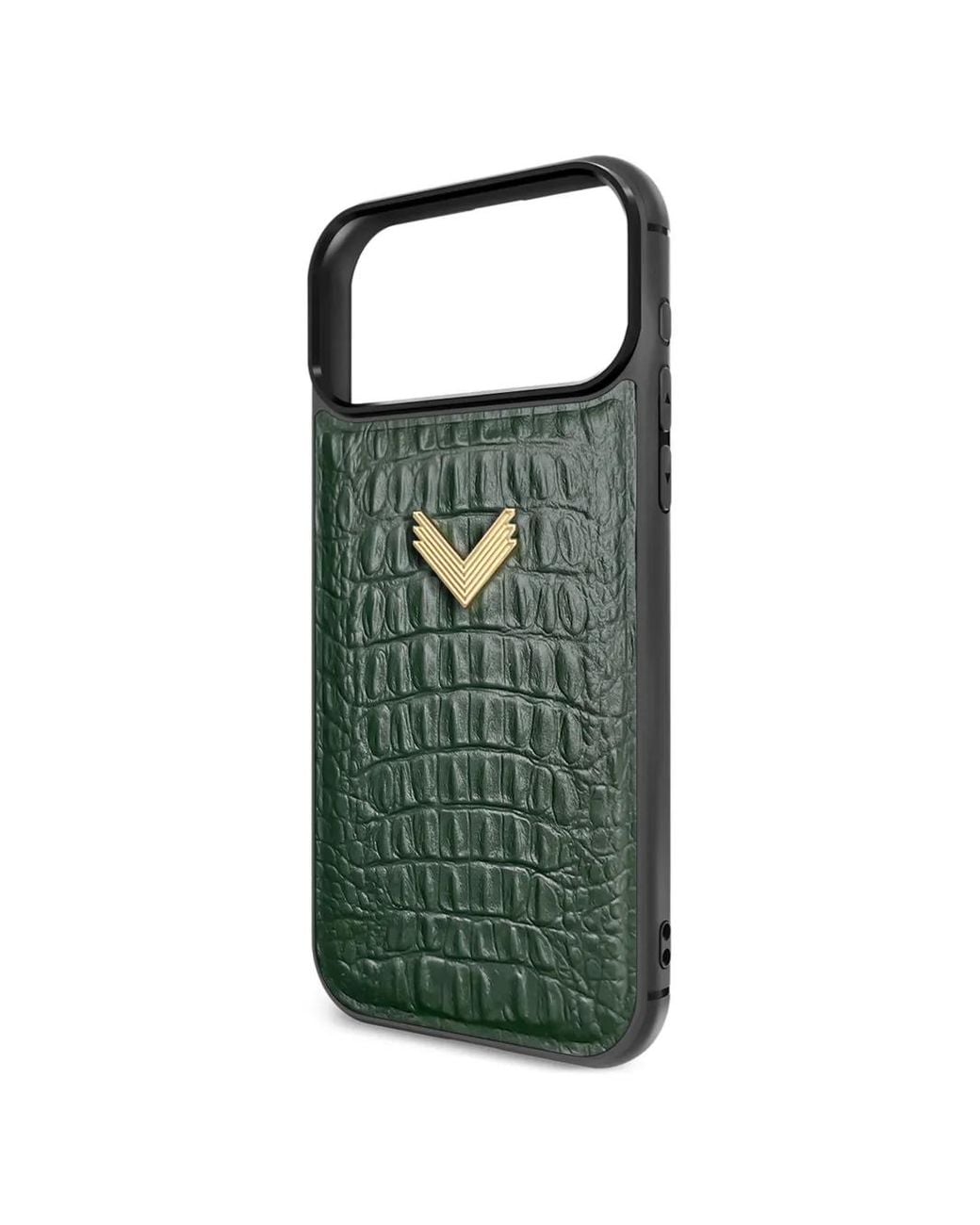 Velante Green Alligator-Effect Leather Iphone 18 Pro Max Case
