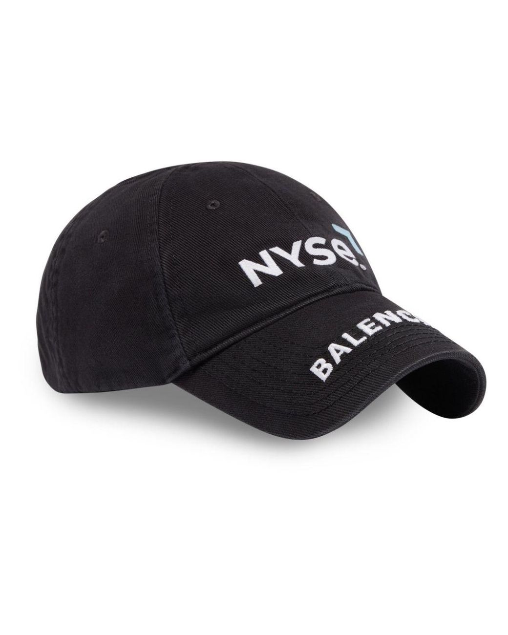 帽子 Balenciaga NYSE CAP M Balenciaga Nyse Logo-embroidered Baseball Cap in Black for Men