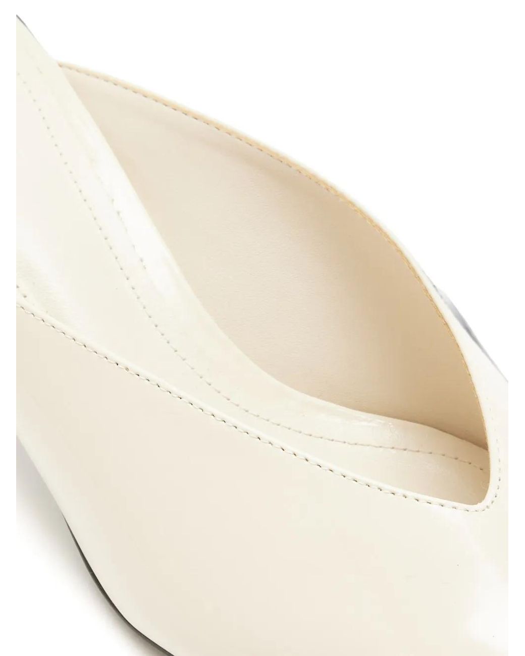SCHUTZ SHOES Natural Mules En Cuir À Bout Pointu