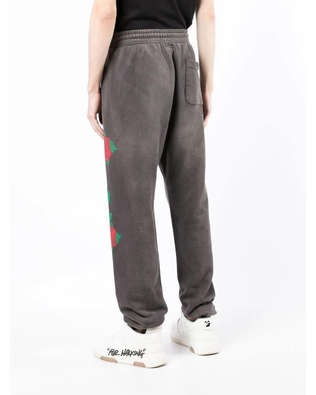 SAINT Mxxxxxx Gray X Vlone Logo-Print Joggers for men