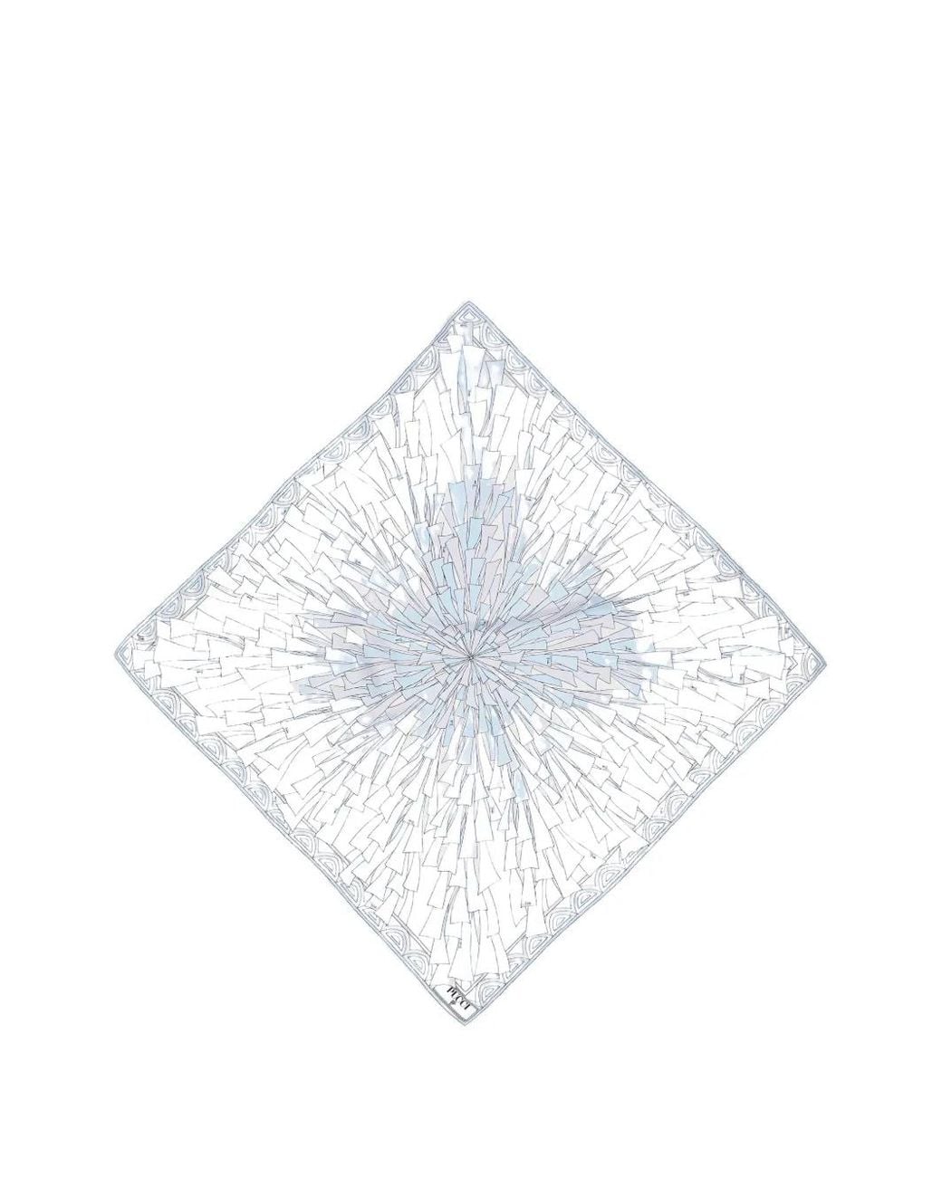 Emilio Pucci White Baiadera-Print Silk Scarf