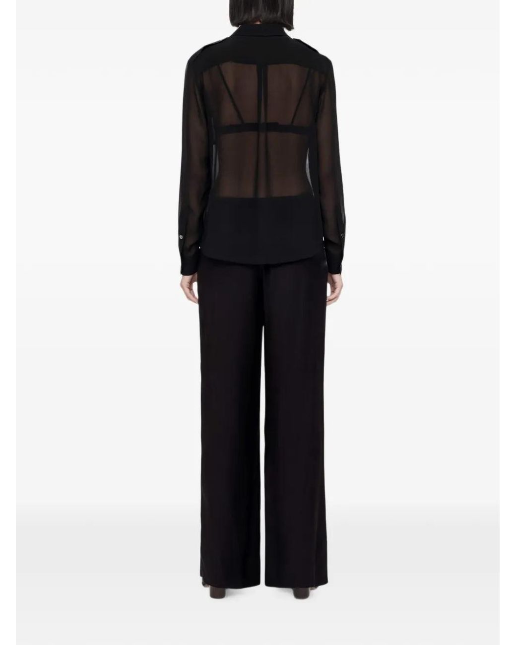 AllSaints Black Lycia Palazzo Trousers