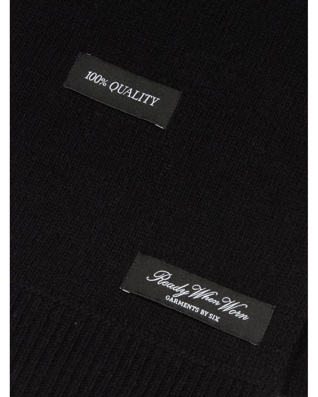 MM6 by Maison Margiela Black Wool-Blend Scarf