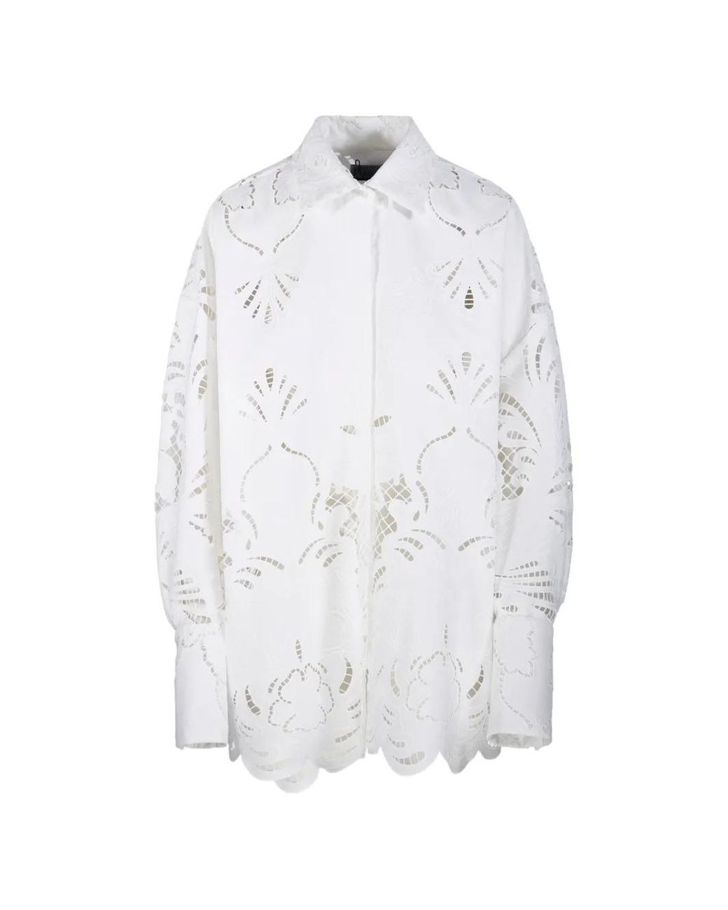 GIUSEPPE DI MORABITO White Openwork Shirt
