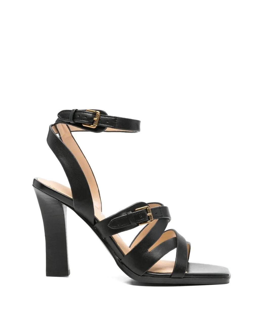 Guess White Radela Genuine Leather Sandals
