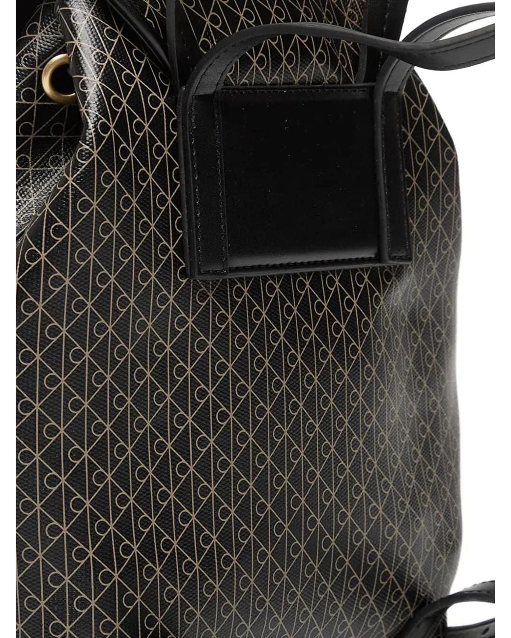 Calvin Klein Black Monogram-Printed Backpack