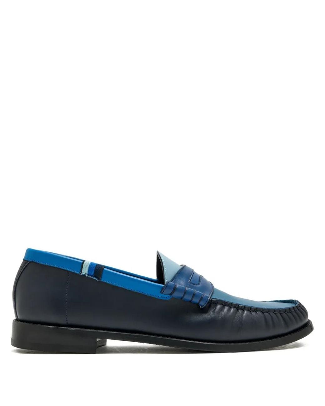 Blu Scarpa Blue Penny-Strap Loafers for men