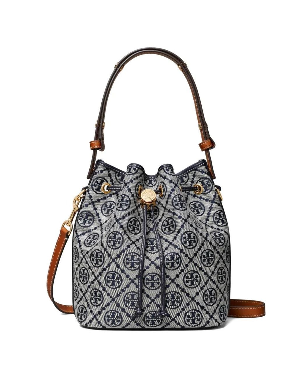 Tory Burch Black T Monogram Bucket Bag